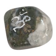 Green Moss Agate Tumbled Stone - Love Rocks